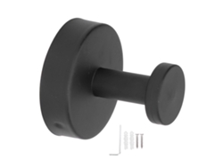 Gancho De Pared Negro De Acero Inoxidable 304 Para Toallas, Ropa, Sombreros, Baño, Cocina.