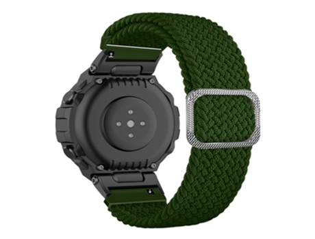 Correa de nailon flexible con hebilla ajustable para Huami Amazfit T-Rex/T-Rex Pro/Ares - verde intenso