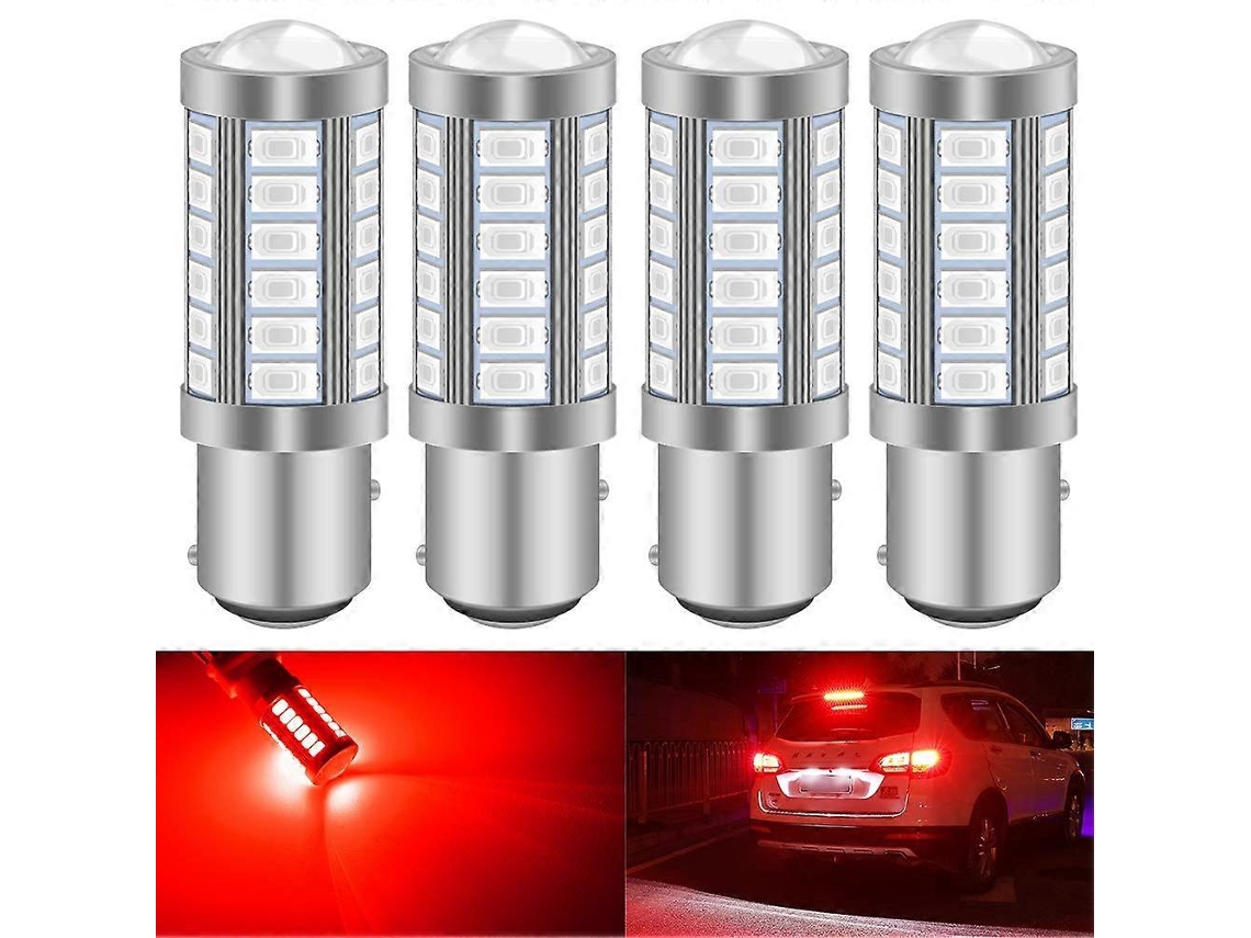 Omni-bombillas Led Para Coches Red 1157 Bay15d P21/5w 5630 33smd Canbus 900lm 12-30v 3.6w (4 Piezas)