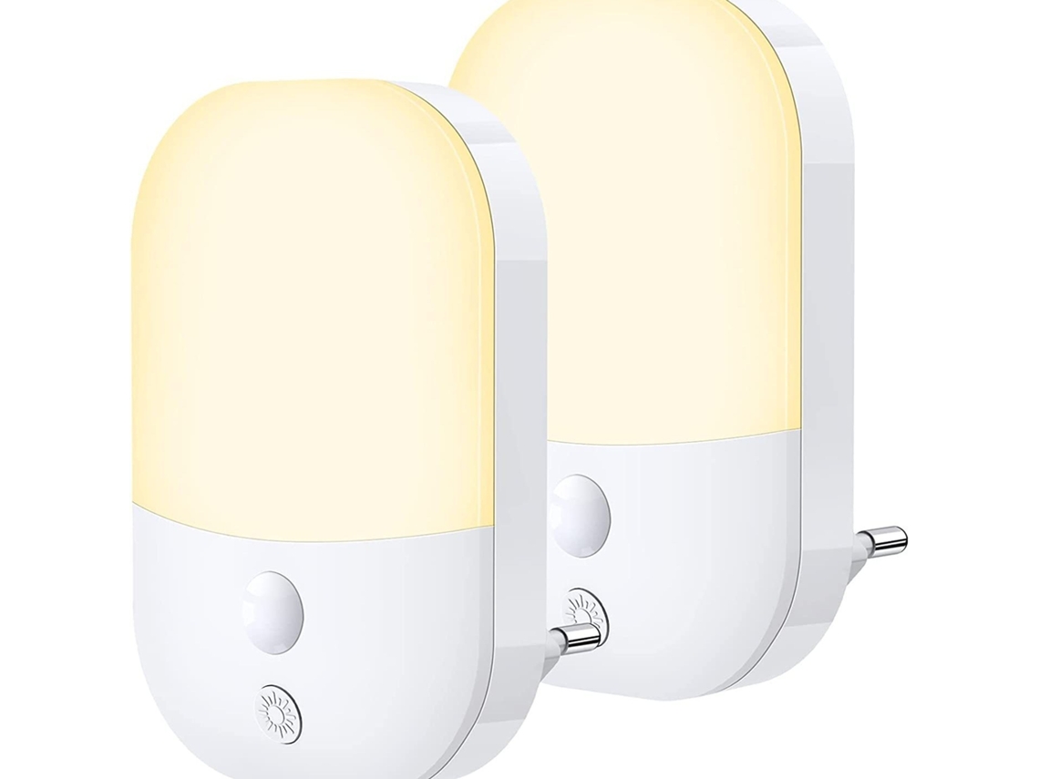 Luz Nocturna Con Sensor De Movimiento, 2 Unidades, Recargable, 5 Niveles De Intensidad.
