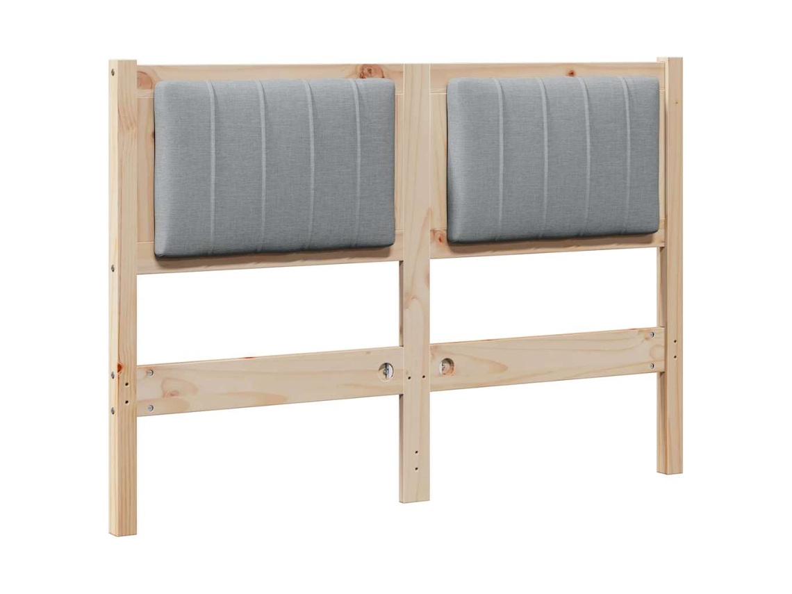 Maison Exclusive - Cabecero Tapizado Marrón 120 Cm Madera De Pino Macizo