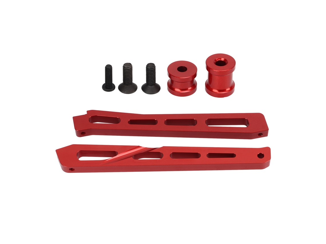 Suporte De Chassi Frontal E Traseiro De Metal Para Arrma 1/7 1/8 Carro Rc Em Liga De Alumínio Atualização Vermelho