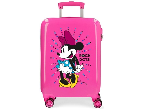 Maleta de Cabina DISNEY Minnie Rock Dots Rígida 55cm Fucsia