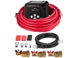 Relé de corte de batería dual Succebuy con voltímetro 12 V 140 A 80 x 70 x 60 mm