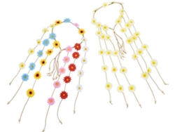 De 2 Faixas De Cabelo Estilo Boêmio, Com Estampa De Margarida E Girassol, Acessórios Para Mulheres E Meninas.