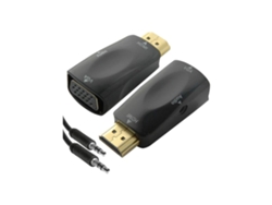 Cable Adaptador Hdmi A Vga Con Audio, Plug-and-play, Para Streaming Y Presentaciones.