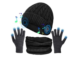 2026-conjunto Gorro Beanie Bluetooth 5.0 3 En 1 Gorro Invierno Bufanda Guantes Regalo Para Hombre Mujer