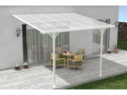 Cazeboo Pérgola Cubierta para Terraza de Aluminio Premium, blanco 3x3 m KLEO