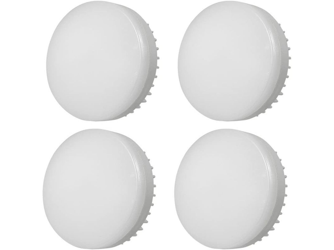 Lámpara Led Para Armario Gx53 De 7 W, 85-265 V, Aluminio, 4 Unidades, Blanco Frío 6000 K, Regulable.