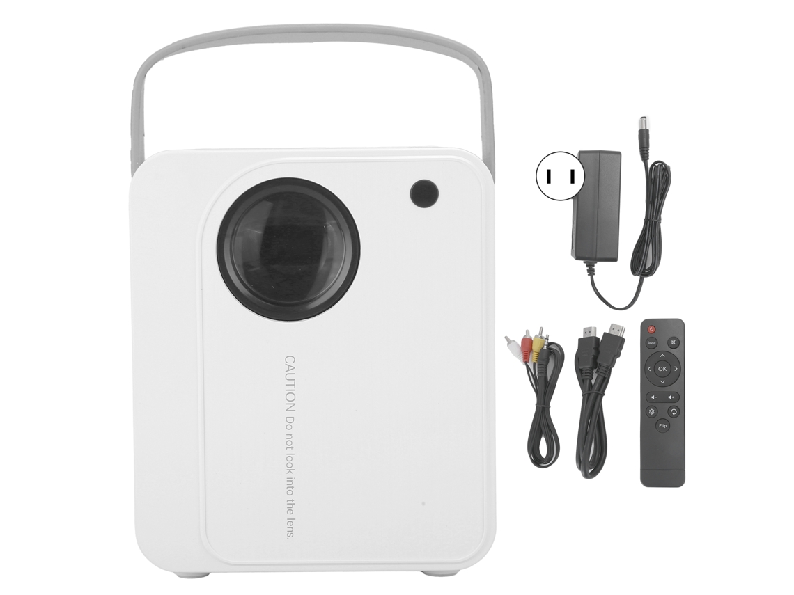 Proyector portátil con pantalla HD de 1080p para interiores y exteriores