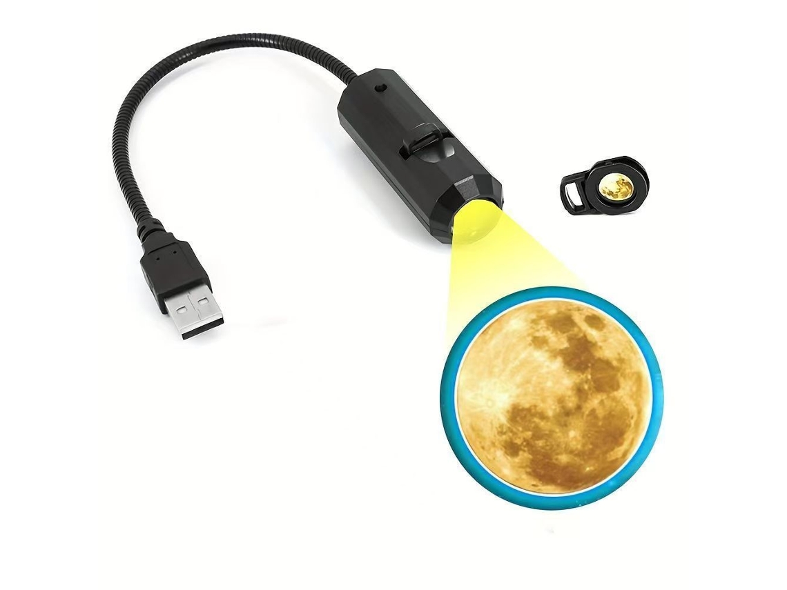 Conector de interfaz USB para proyector LED portátil, rotación de 360°, USB amarillo Siurn
