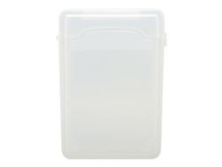 Caja De Disco Duro De 3.5 Pulgadas Translúcida Blanca, Caja De Almacenamiento Antistática Y Antichoque Para Dos Discos