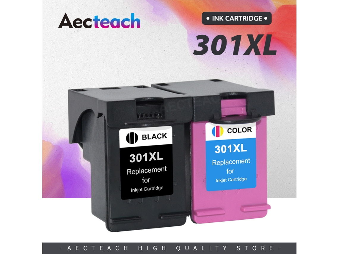 Cartucho de tinta remanufacturado compatible 2bk1c-aecteach para impresoras HP 301 301xl Deskjet 1050 2050 3050 2150 1510 2540