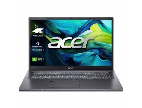 Laptop ACER Aspire 5 A517-58GM (Gris - 16 GB RAM - 512 GB SSD - 17,3 - Qwerty Español - Nvidia GeForce RTX 2050 - Intel Core i7)