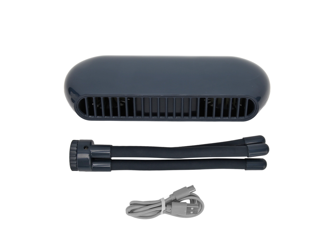 Abanico Portátil Para Cochecito 4 Velocidades Usb Recargable Con Trípode Flexible Clip Para Asiento De Bebé Azul