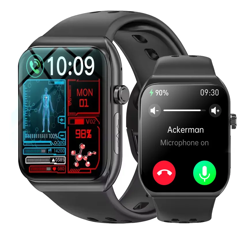 Reloj inteligente Bk01 para hombre, con Bluetooth, llamadas, ECG, PPG, ácido úrico, lípidos en sangre, 2025vayotoy
