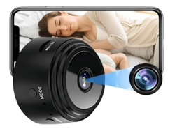 Mini cámara oculta Bestvite A9 1080p HD inalámbrica con visión nocturna y detección de movimiento, seguridad para el hogar, color negro