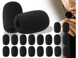 18 Filtros Pop Negros Para Micrófono, Espuma Anti-saliva