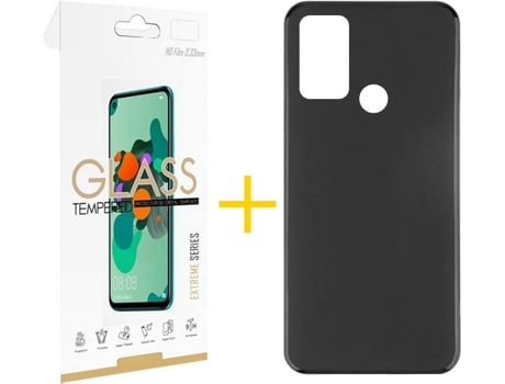 Kit Funda + Protector de Pantalla Oppo A53s SKYHE Liso (Negro)
