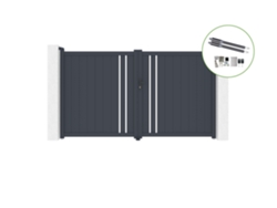 Portón abatible 3m GIONA H.180cm aluminio motorización RANGER B150 CASANOOV
