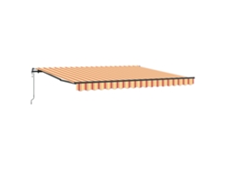 Toldo retráctil automático Vidaxl amarillo y naranja (400 x 300 cm)