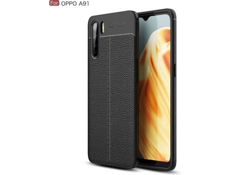 Carcasa Oppo A91 Rugged Leather Negro