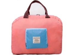1 Bolsa de viaje plegable y ligera GOKOCO, tipo tote, impermeable, para almacenamiento (rosa)