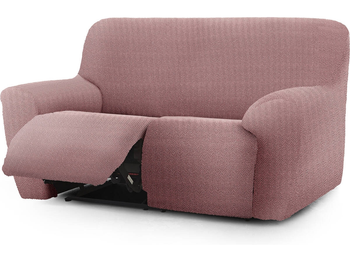 Funda de Sofá Relax Extensible 2 Plazas Derecha EYSA Premium Jaz Tejido Multielástico (200 x 70 x 120 cm - Poliéster y Algodón - Rosa)