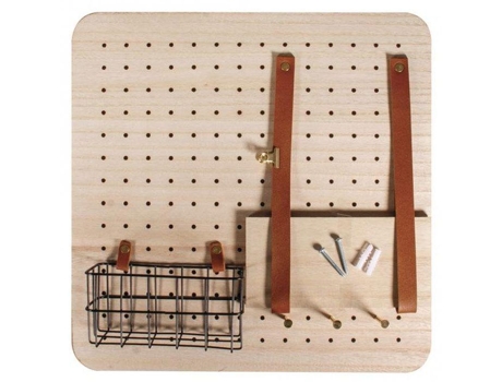 Organizador de pared de madera personalizable 40 x 40 cm