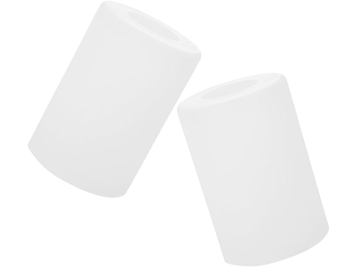 Juego De 2 Cilindros De Vidrio Chapados En Latón De Ø90x130 Mm Para Casquillo E27, Ligeros Y Con Tapa Resistente.