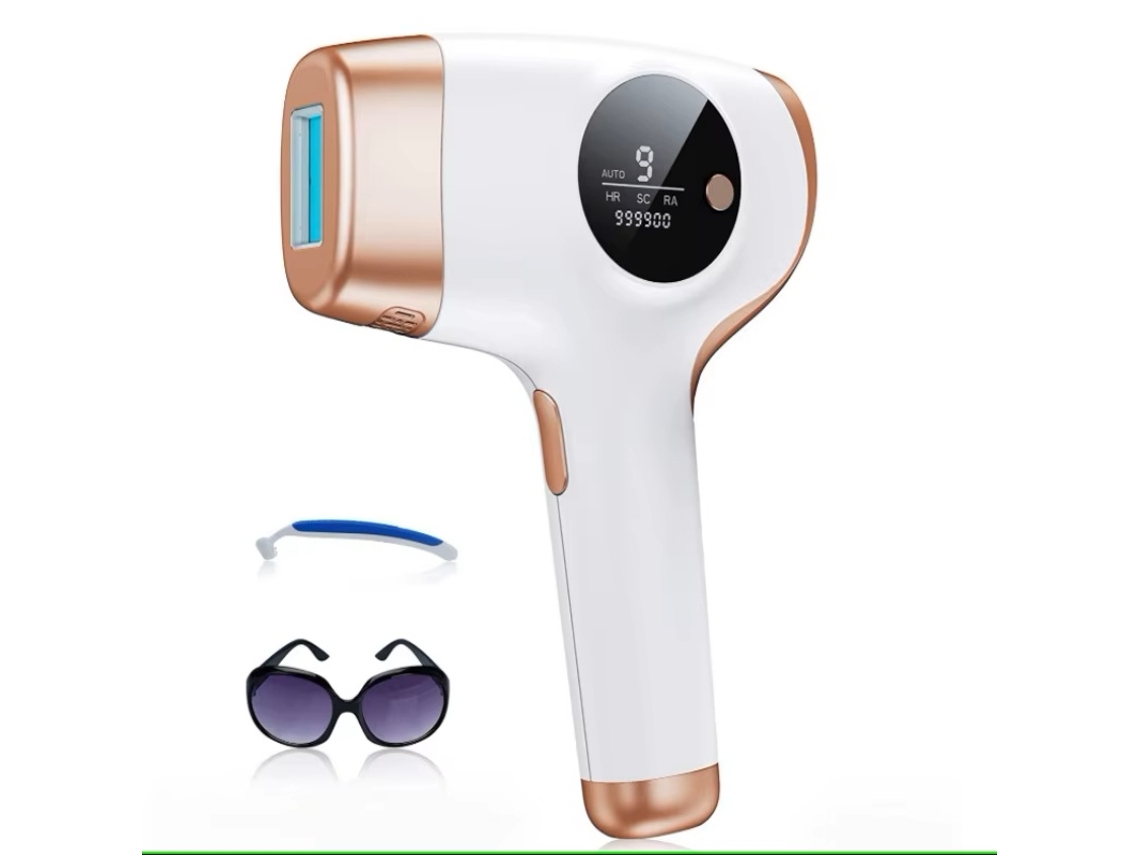 Depiladora de luz pulsada YIZHOOD AI01 HR/SR/AC 3 en 1 999900 flashes equipo de belleza láser de uso doméstico blanco
