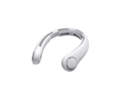 Ventilador de cuello (blanco) - Manos libres - 5 velocidades - Batería de 5000 mAh - Funcionamiento silencioso - Recargable