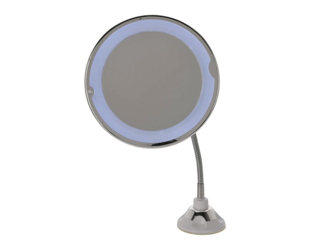 Espejo con Soporte y Luces Led en el Borde Plateado WELLHOME
