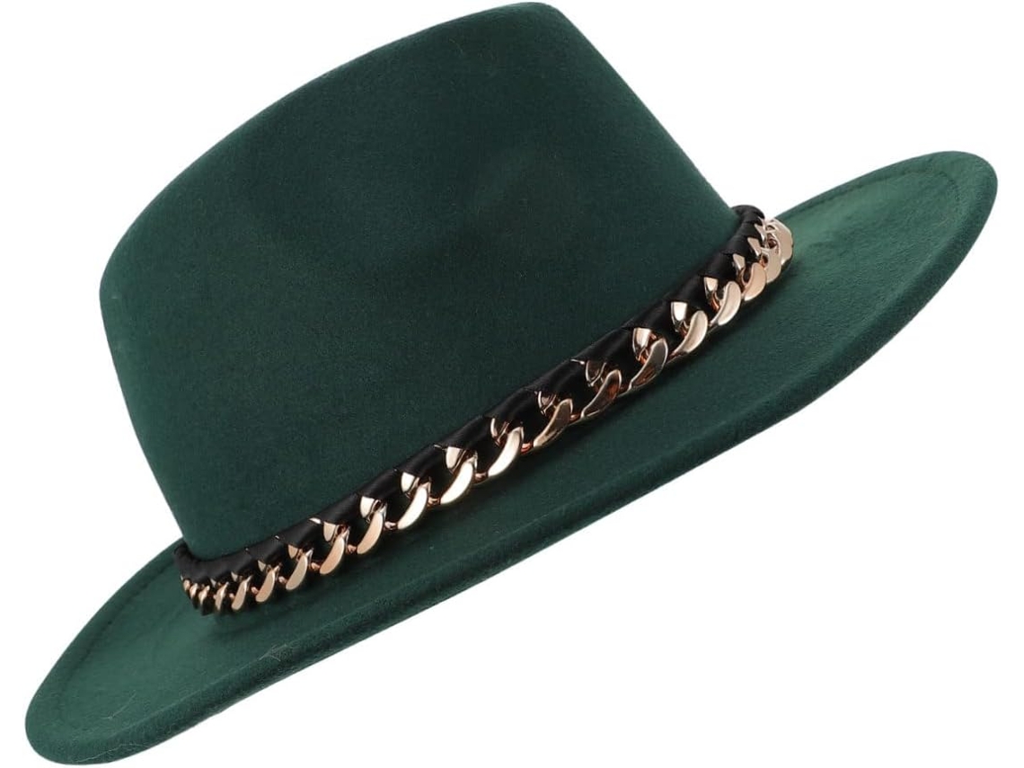 Chapéu Fedora Masculino De Aba Curta Em Lã, Estilo Jazz Britânico, Verde Escuro, Tamanho