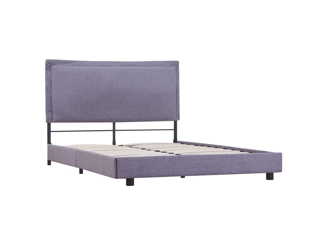 Maison Exclusive - Estructura De Cama Sin Colchón Tela Gris Claro 140x200 Cm