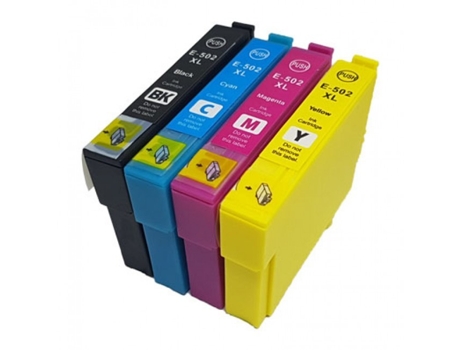 Cartucho de Tinta Compatible Epson 502Xl T02W6 / C13T02W64010 (Pack 4)