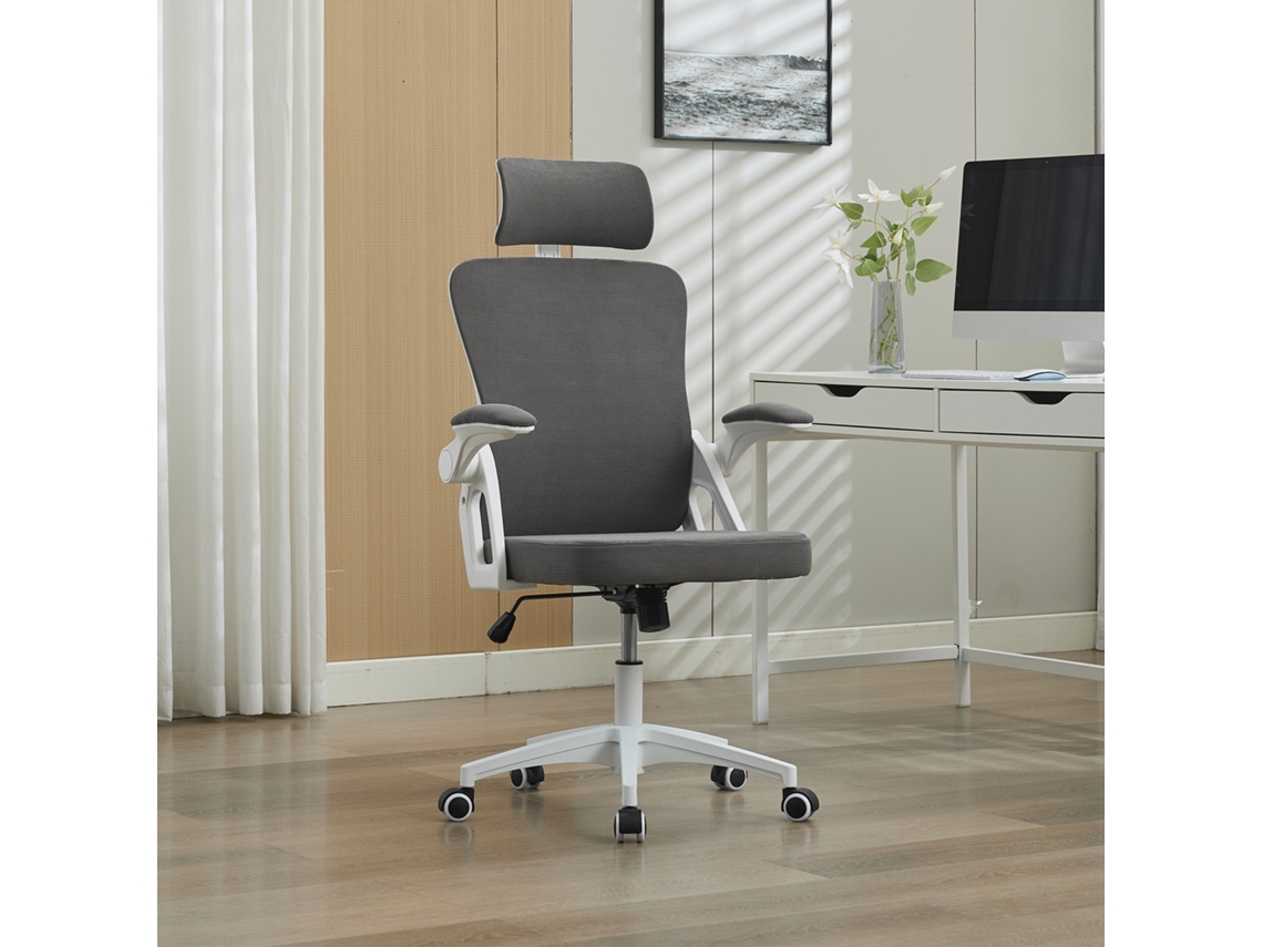 Silla De Oficina Ergonómica Con Tejido De Malla, Soporte Lumbar, Reposacabezas Y Respaldo Alto.