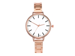 Reloj De Pulsera De Cuarzo De Moda Para Mujer K083-g Con Brazalete De Acero Color Oro Rosa.