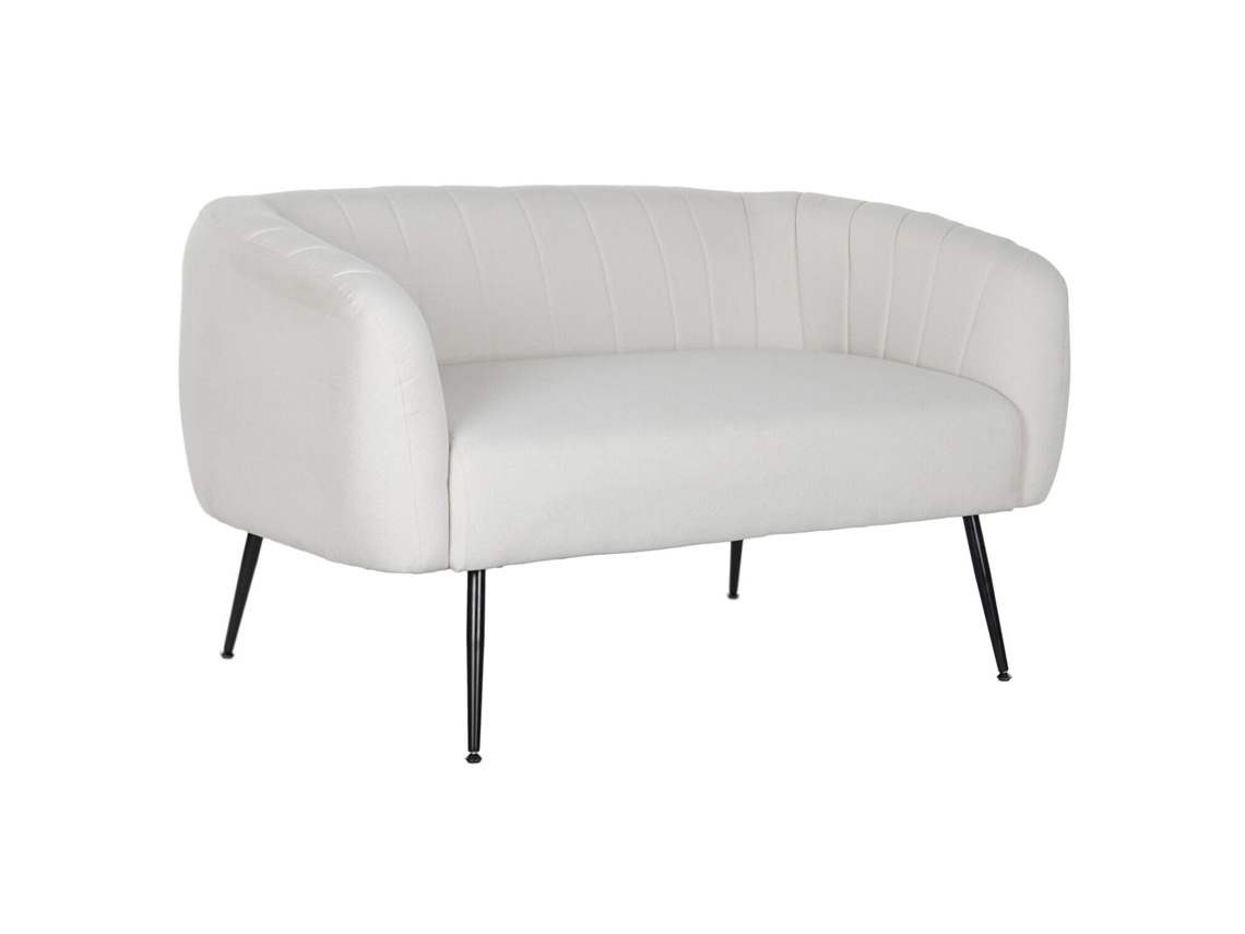 Sofa Poliester Metal Greige 129x75x73cm