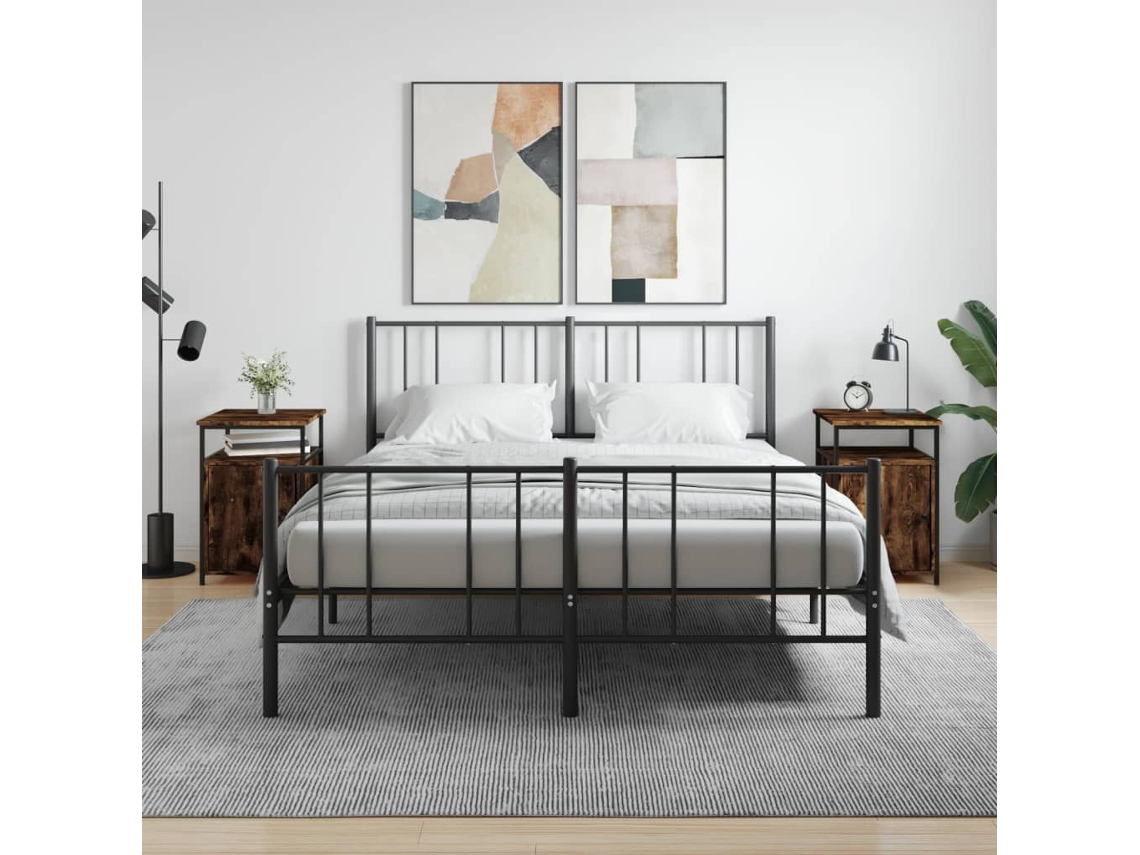 Mesitas de Noche 2Pzs 40X42X60Cm Deriv. Madera Roble Ahumado