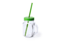 Tarro Cristal Con Pajita De 500 Ml
