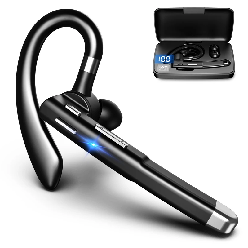 Auriculares Inalámbricos Bluetooth, Micrófono, Diseño De Gancho Para La Oreja, Control De Volumen, Cancelación Activa De Ruido