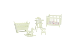 Cuna para casa de muñecas, muebles en miniatura, juego de muebles para muñecas bebé, accesorios para casa de muñecas