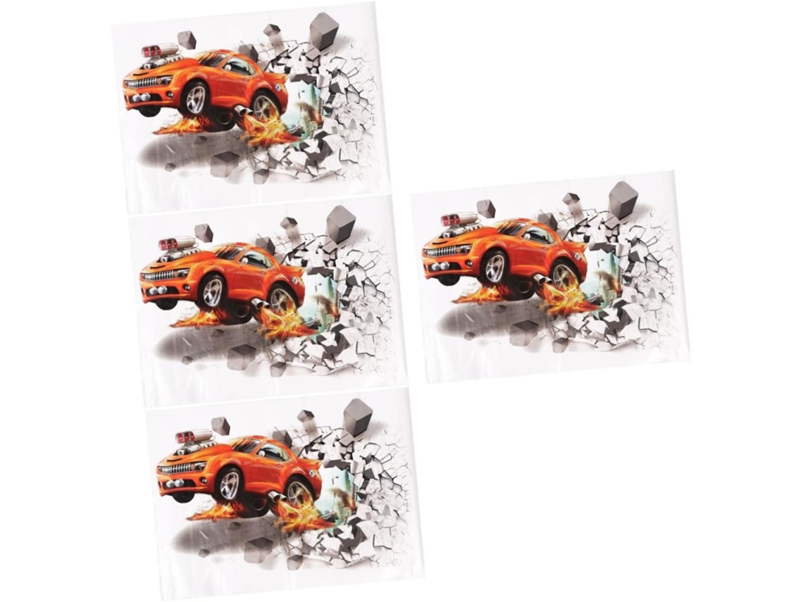 4 Pegatinas 3d Para Pared De Coche, Calcomanías Colgantes Para Ventanas Para Decoración