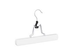 Relaxdays Perchas Pantalones, Pack De 12 Unidades, Pinzas Para Faldas, Antideslizantes, 17 X 25 X 2,3 Cm, Madera, Blanco