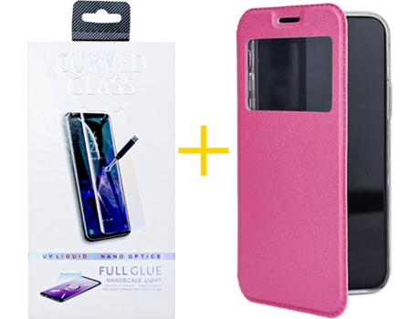 Carcasa + Protector de Pantalla para Samsung Galaxy S22 Plus 5G SKYHE Rosa