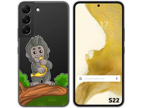 Carcasa Samsung Galaxy S22 5G TUMUNDOSMARTPHONE Dibujos Transparente Mono Multicolor