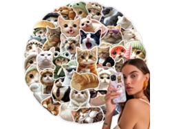 Pegatinas de memes de gatos, pegatinas de animales lindos, pegatinas estéticas de mascotas, diario, portátil Jortmrd