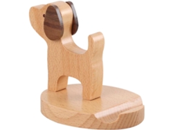 Soporte De Madera Para Teléfono Móvil Con Forma De Perro (2 Piezas) Para Uso En La Oficina.