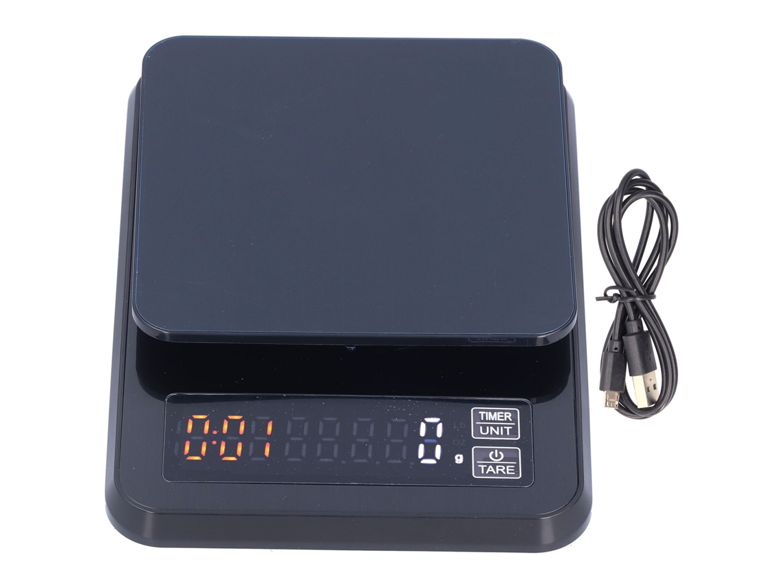 MEOIRUERY Báscula de Cocina Electrónica Digital de Alta Precisión con Carga USB, 10kg, para Café, Cocina y Repostería